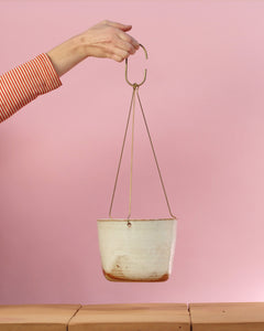 Leaf and Thread Hanging Planter