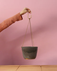 Leaf and Thread Hanging Planter